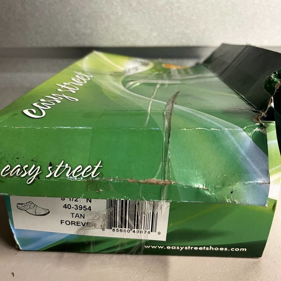 Easy Street Women's Tan Forever Mules Slip On Comfort Clogs - Size 8.5 - Picture 2 of 7